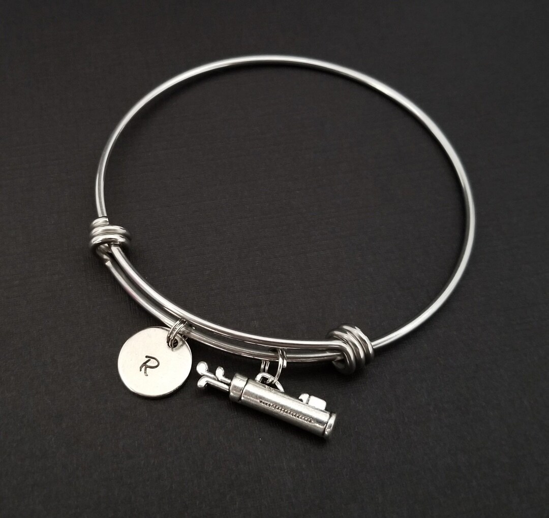 Golf Club Bracelet Expandable Bangle Golf Charm Bracelet Caddy Bracelet