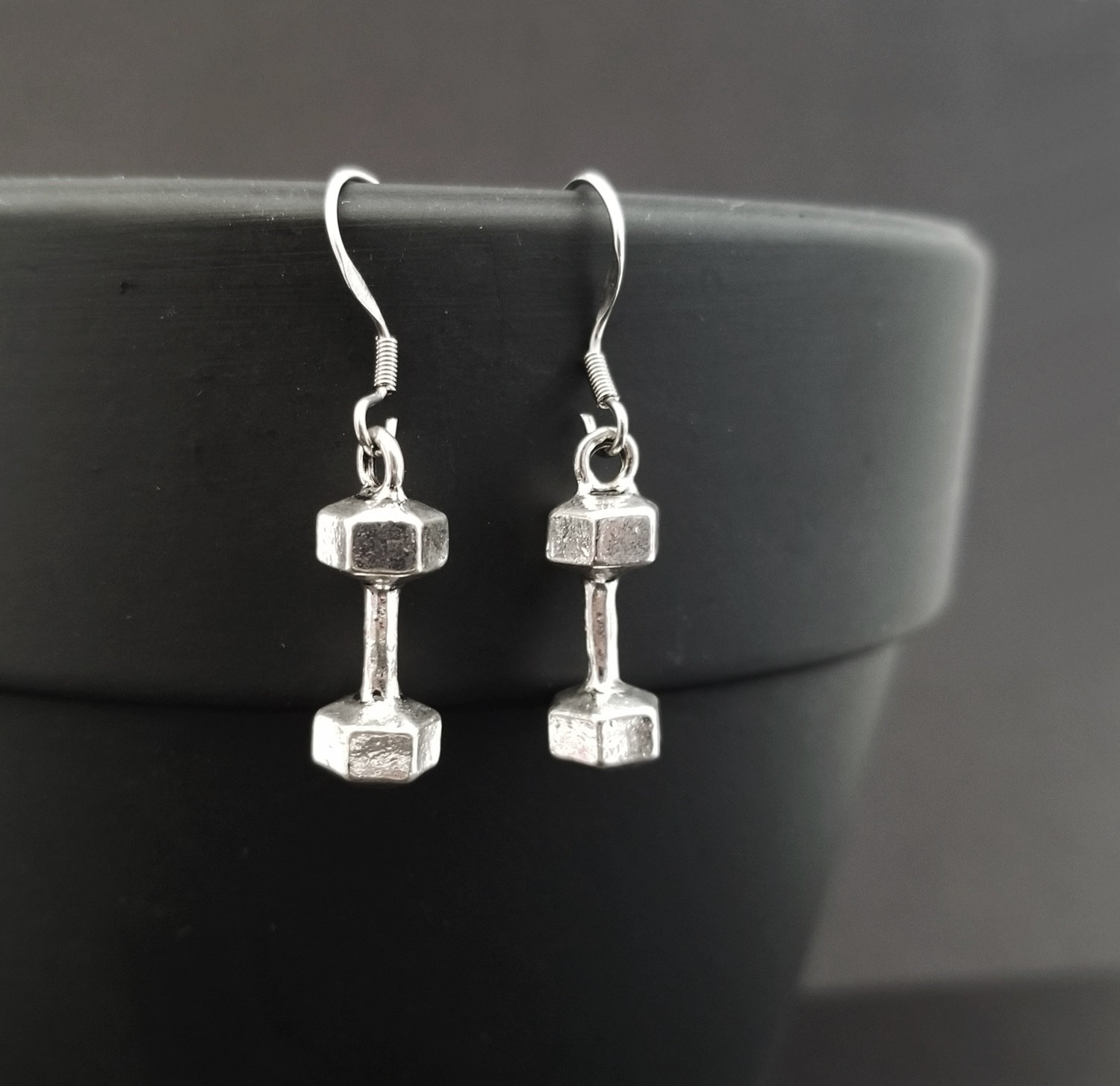 Dumbbell Earrings Fitness Earrings Weightlifting Earrings Etsy