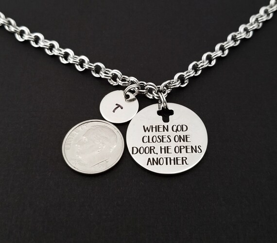 When God Closes One Door He Opens Another Bracelet Bible Etsy