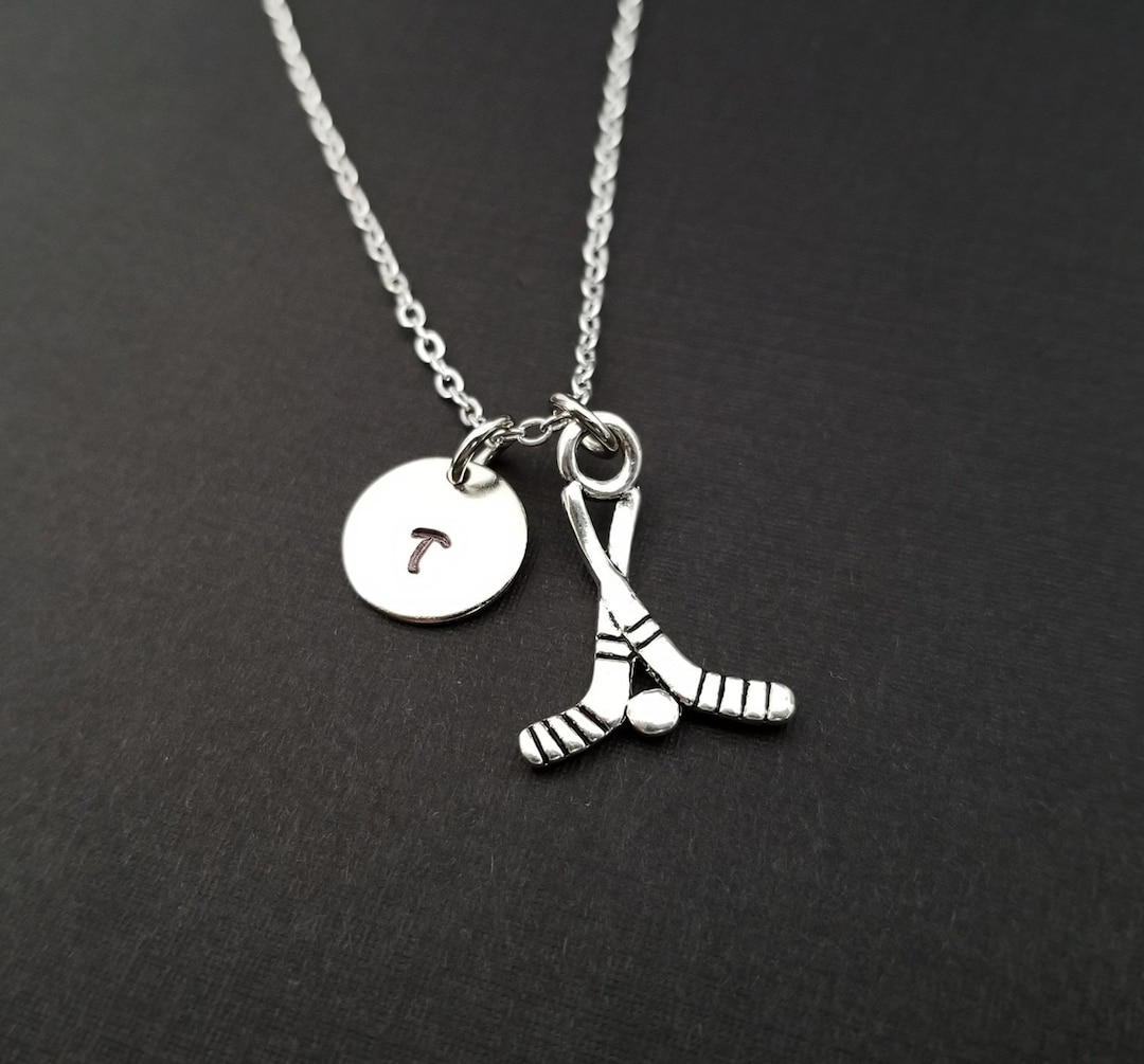Hockey Necklace Hockey Charm Necklace Personalized Necklace Custom