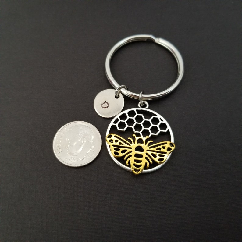 Honey Bee Keychain Custom Gift Keychain Gift Etsy