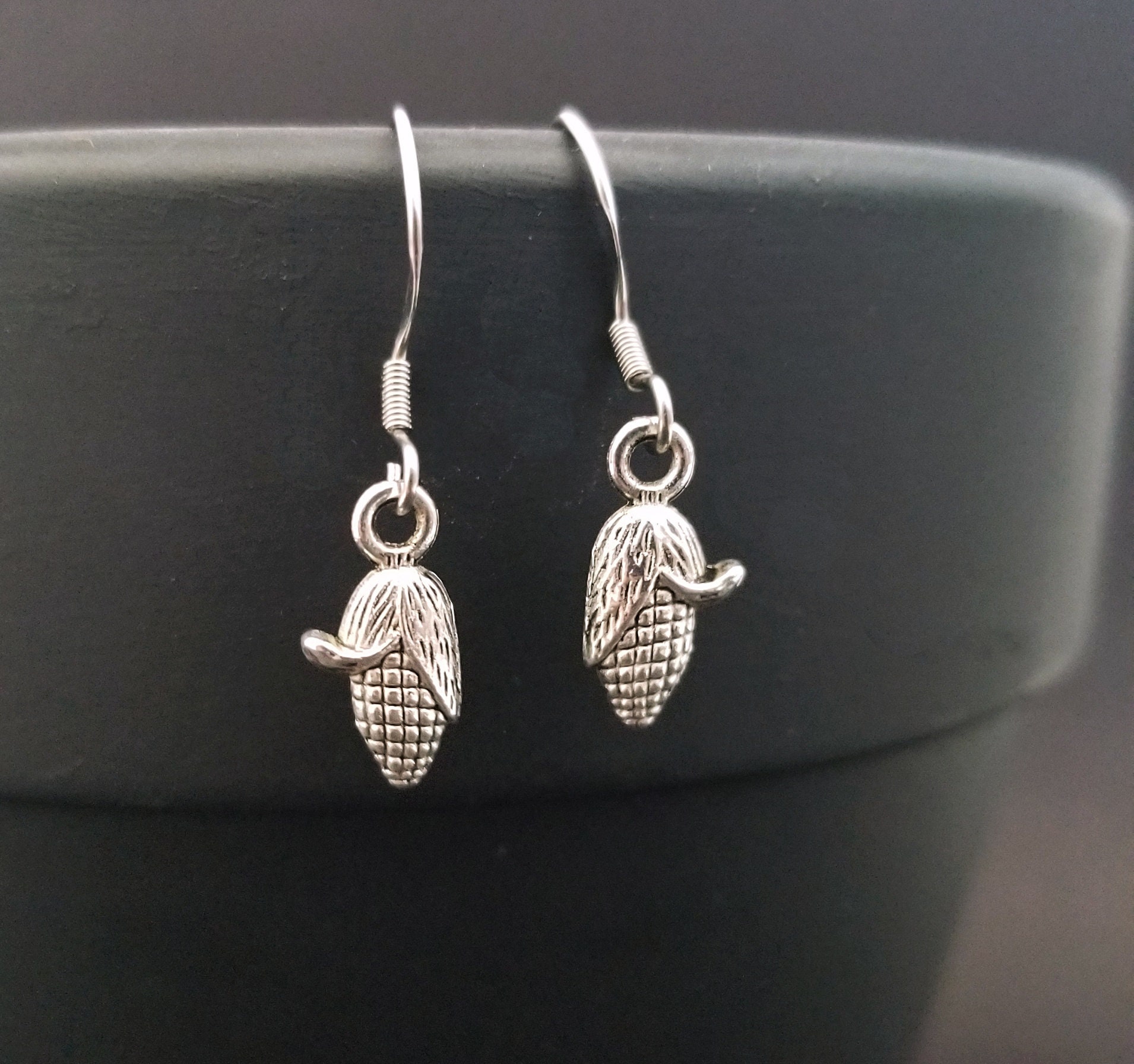 Corn Earrings Corn Charm Earrings Corn Cob Earrings Gift Etsy
