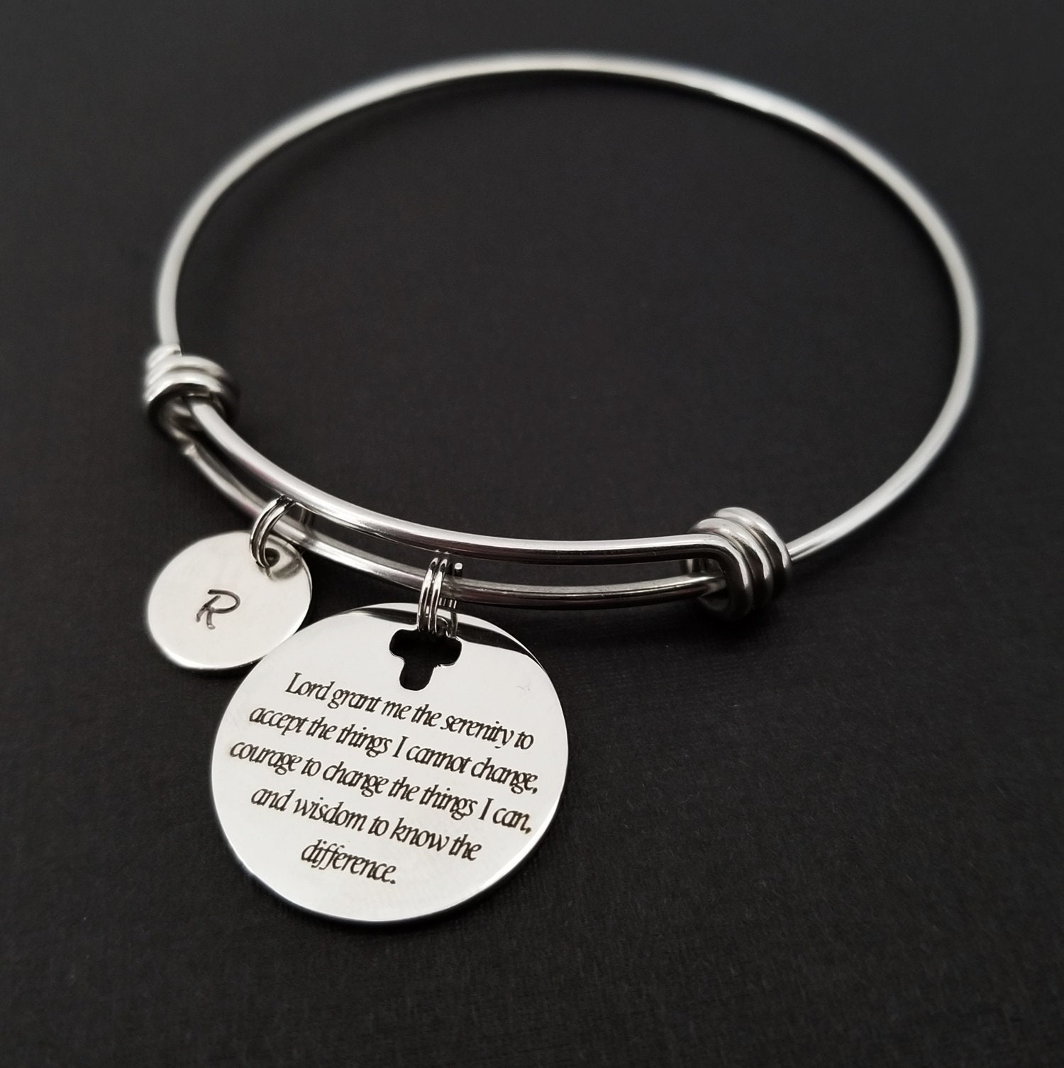 Serenity Prayer Bracelet Serenity Prayer Bangle Expandable Charm