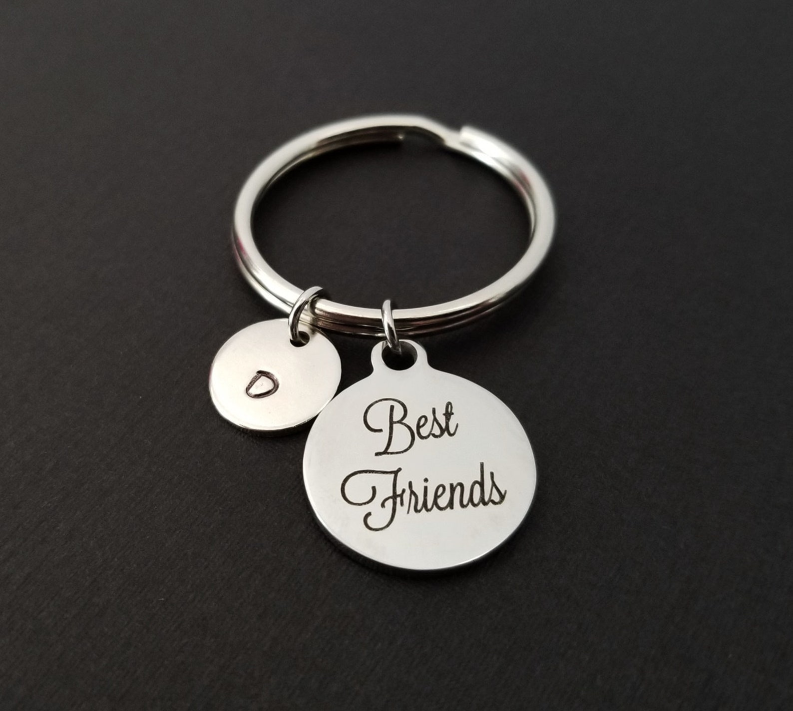 Two Best Friends Keychains Best Friends Key Chains Gift Etsy