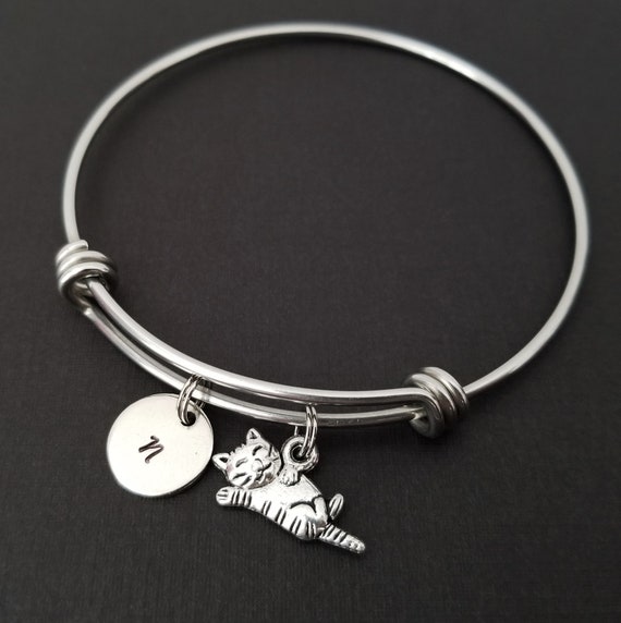 Cat bangle bracelet deals