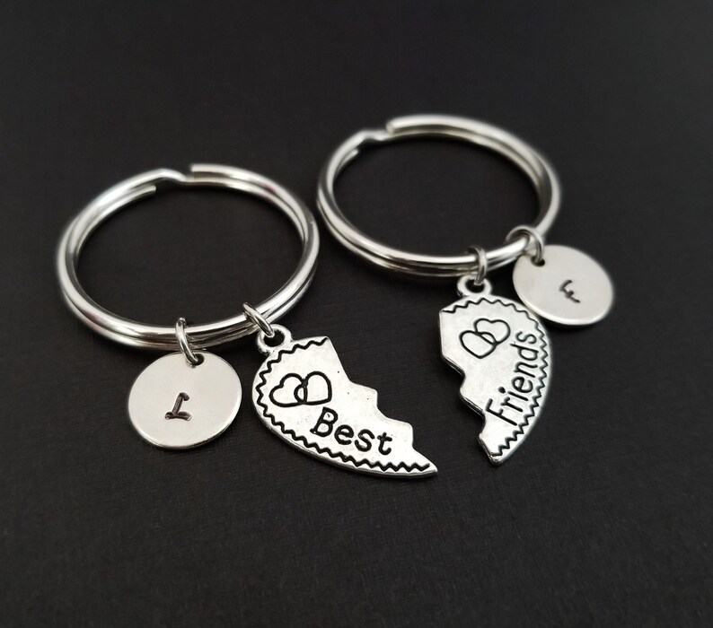 Two Best Friends Keychains Custom Gift Gift for Sister Best Friend Gift Custom Gift Personalized BFF Best Friend Key Chains