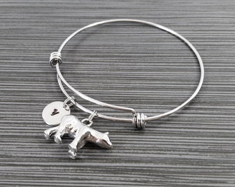 Polar Bear Bangle - Bear Charm Bracelet - Expandable Bangle - Charm Bangle - Polar Bear Bracelet- Best Friend Bracelet - North Pole Bracelet