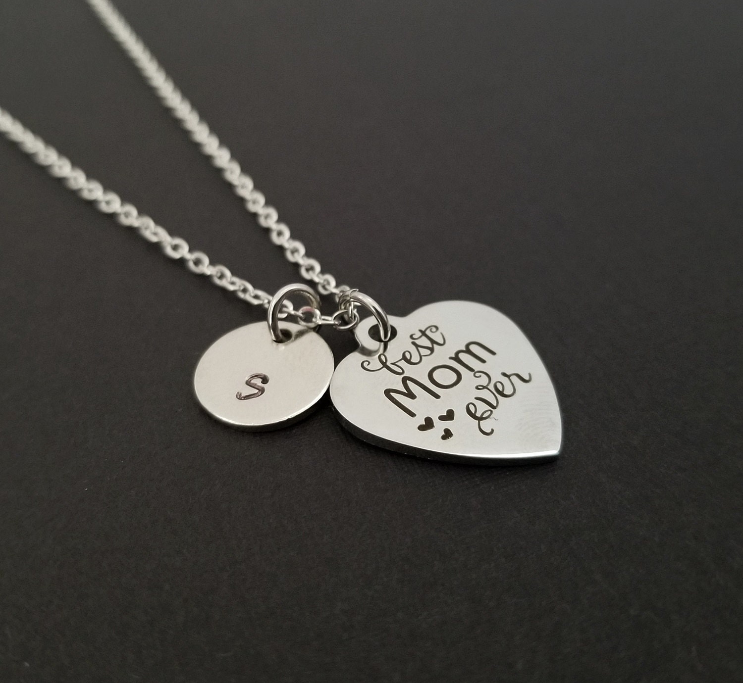 Best Mom Ever Necklace Mothers Day Necklace Personalized Etsy