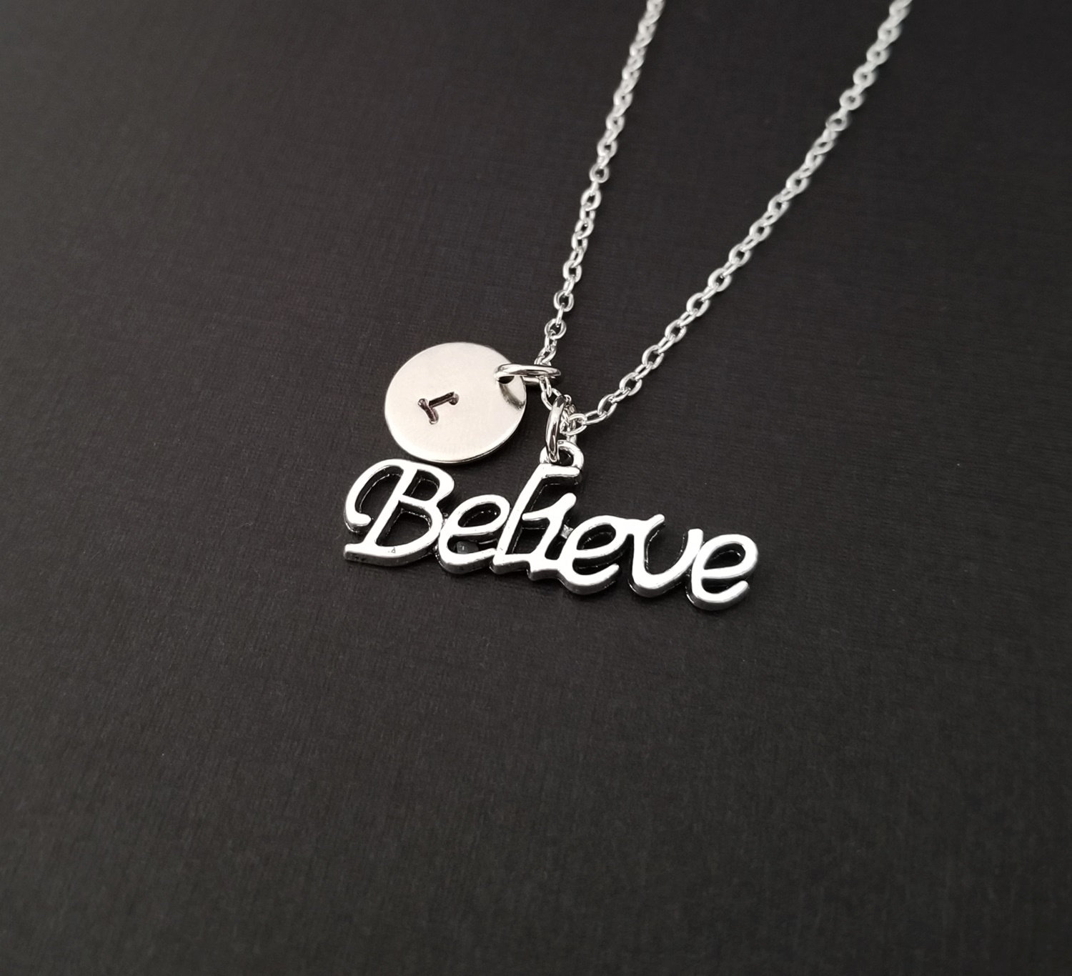 Believe necklace silver Clearance