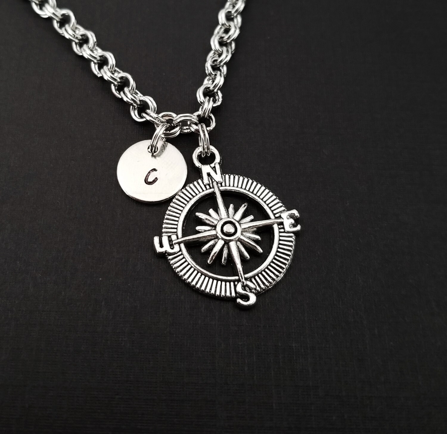 Anchor Bracelet Compass Bracelet Two Nautical Bracelets Etsy