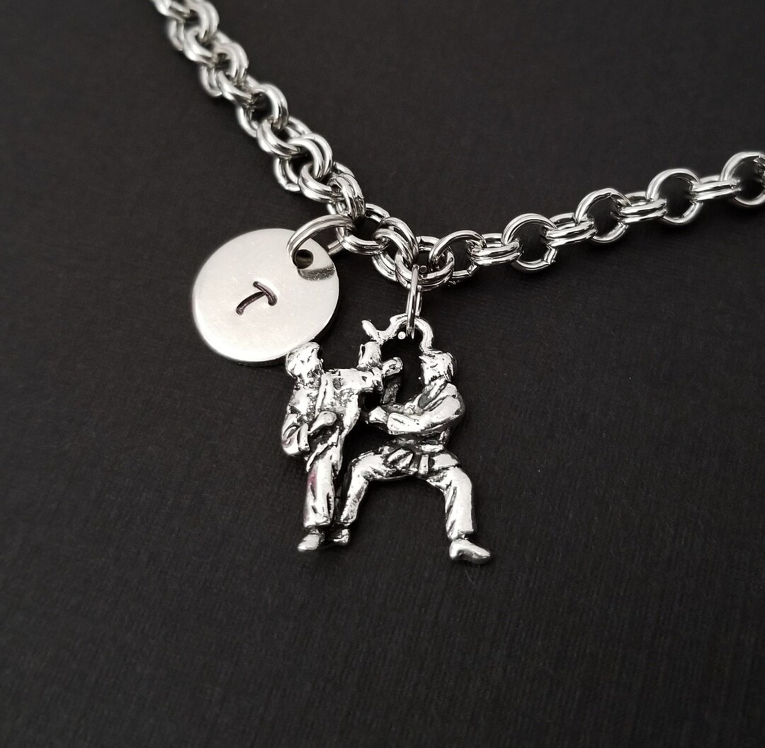 Karate Bracelet Sports Bangle Karate Charm Bracelet Etsy