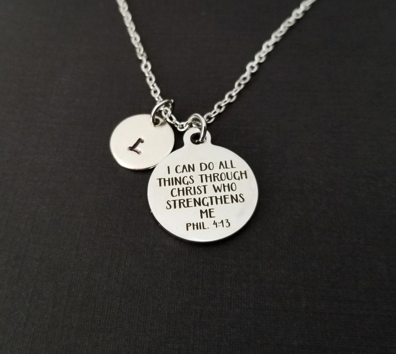 Philippians 413 Necklace Phil 4 13 Necklace Religious Etsy