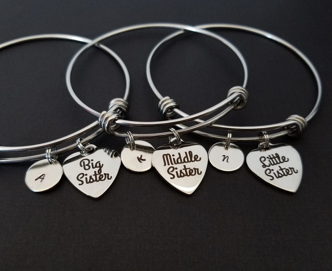 Big Sister Middle Sister Little Sister Bracelet - Sister Bangle