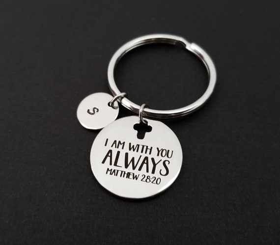 Cut Out Cross Charm - I am with You Always - Matthew 28:20 Bible Quote Cut Out Cross Charm - I am with You Always - Matthew 28:20 Bible Quote