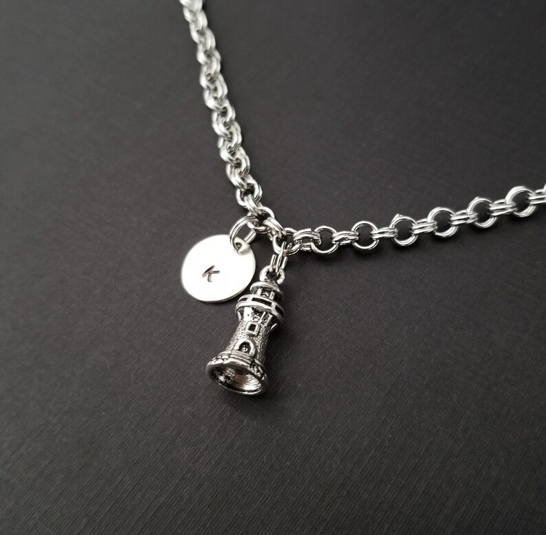 Personalized Bracelet Nautical Best Friend Bracelet Charm Jewelry Lighthouse Bracelet Ocean Bracelet Lighthouse Charm Bracelet