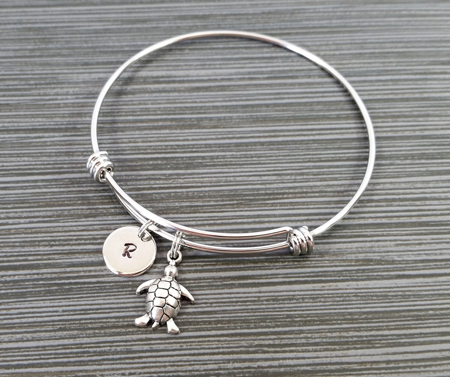 Turtle Bangle Turtle Bangle - Turtle Charm Bracelet - Expandable Bangle - Charm ...