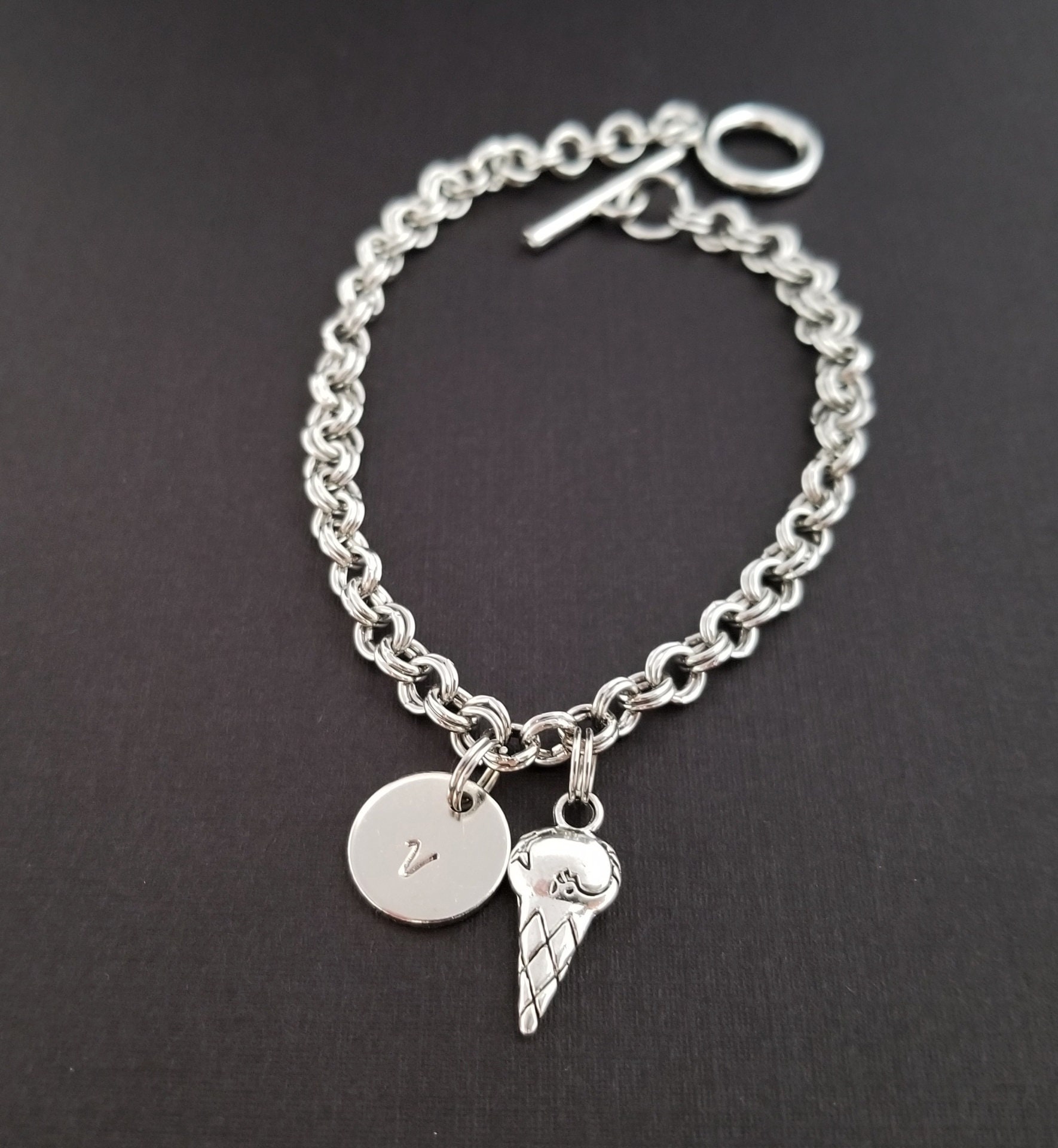 Ice Cream Bracelet Ice Cream Cone Bangle Food Bracelet Ice Cream