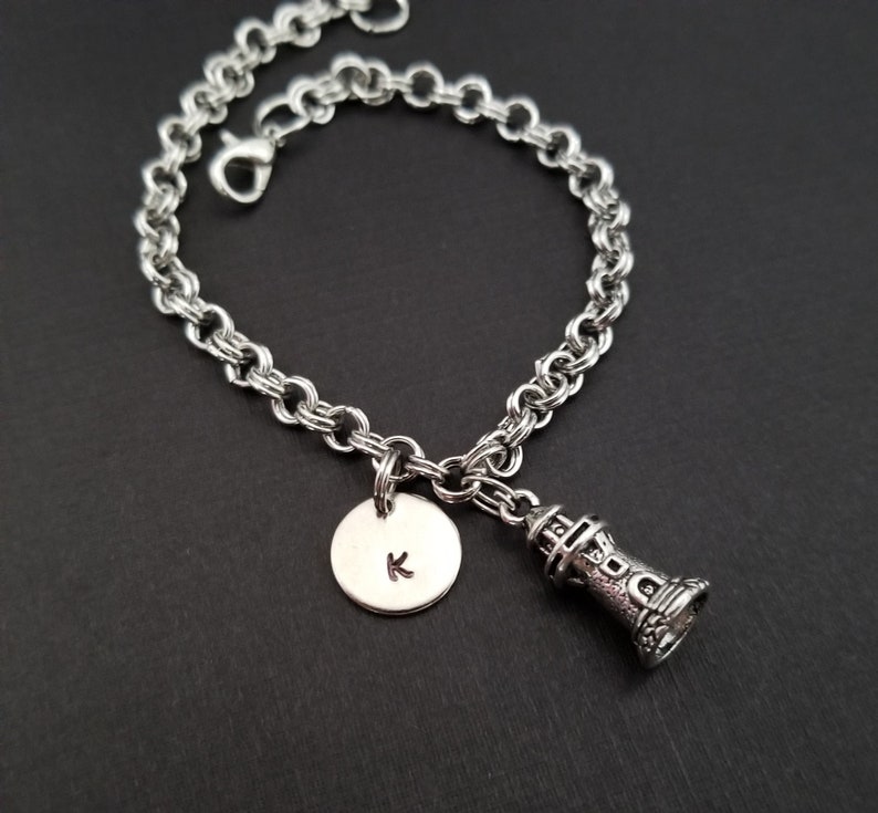 Personalized Bracelet Nautical Best Friend Bracelet Charm Jewelry Lighthouse Bracelet Ocean Bracelet Lighthouse Charm Bracelet