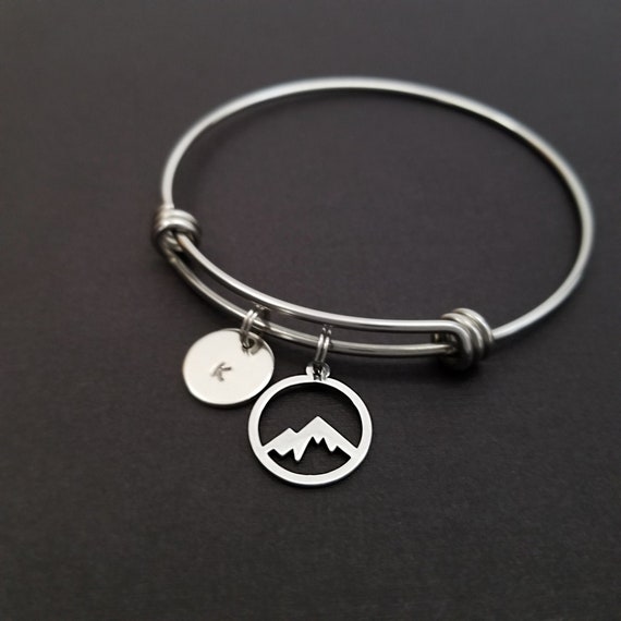 Mountain Bracelet Mountain Charm Bracelet Adjustable Etsy Australia