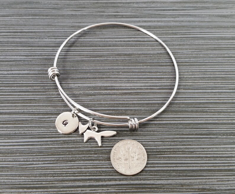 Fox Bangle - Fox Charm Bracelet - Expandable Bangle - Animal Charm ...