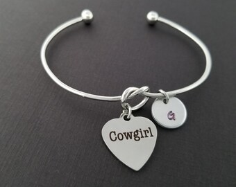 Cowgirl Knot Bangle - Cowgirl Bracelet - Expandable Bangle - Charm Bangle - Cowboy Bracelet - Western Bracelet - Country Bracelet