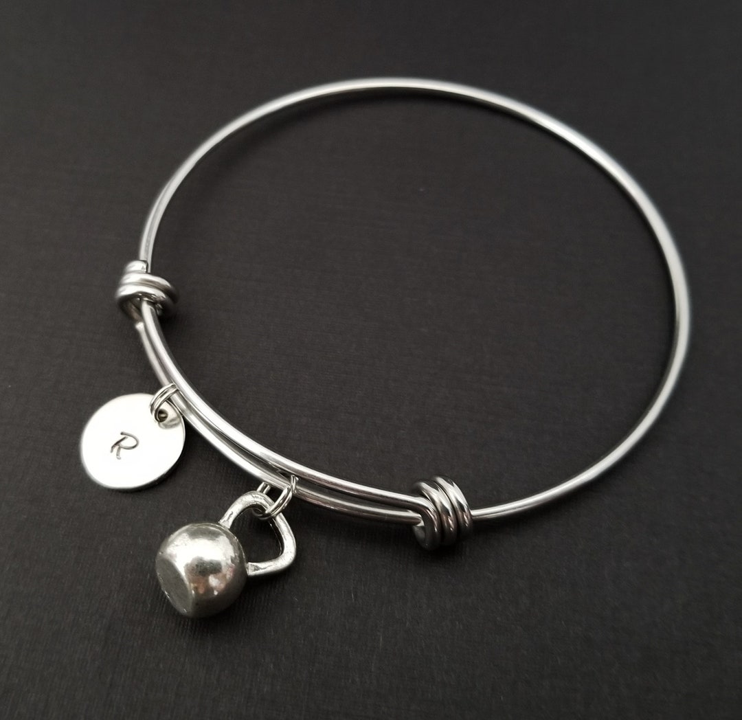 Kettlebell Bangle Weightlifter Charm Bracelet Weight - Etsy