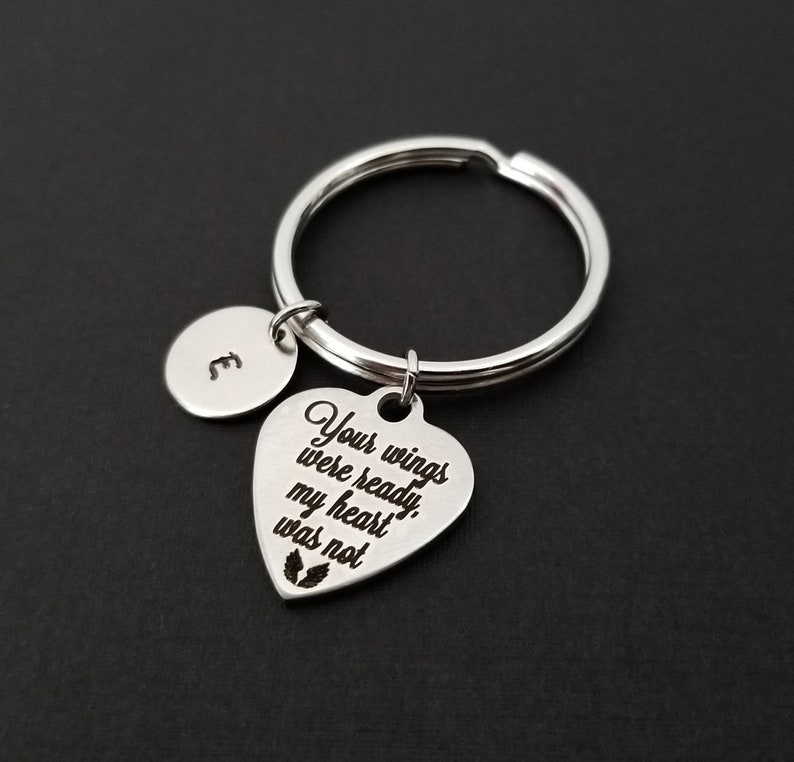 Remembrance Keyring Memorial Keychain Memory Key Ring Etsy