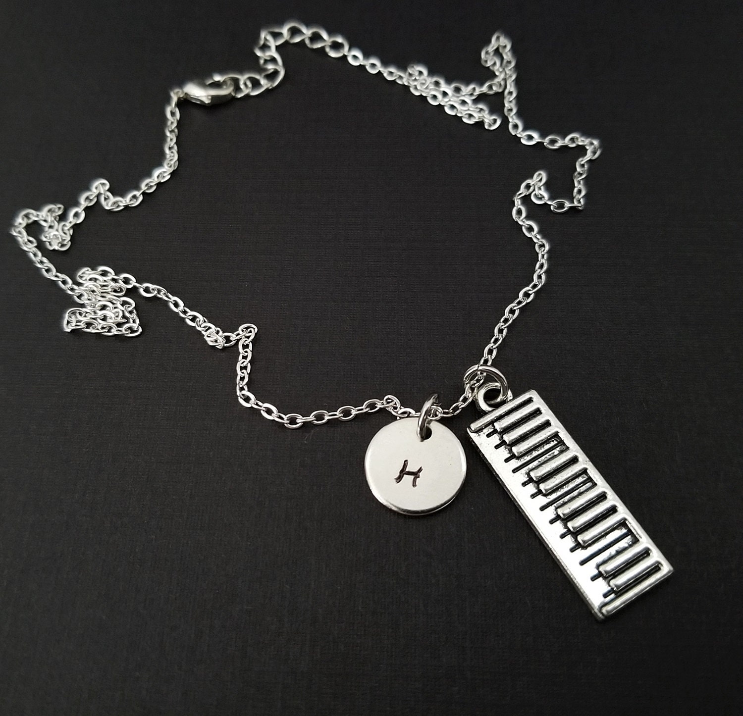 Keyboard Necklace Band Student Necklace Personalized Etsy