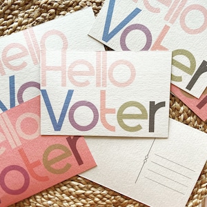 Hello Voter Druckbare Postkarten digitaler Download