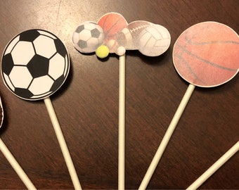 Sports cupcakes toppers printable Sports toppers Sports
