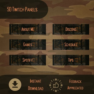 50 Twitch Panels - Forest Design