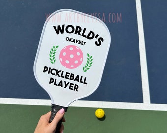 World's Okayest Pickleball Player Carbon Fiber Pickleball Paddle with Polymer Honeycomb Core