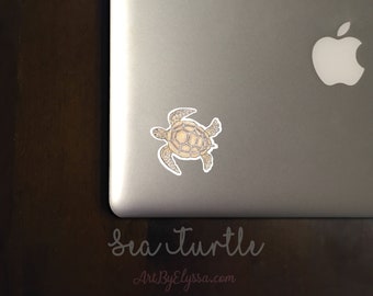 Sea Turtle Sticker | Waterproof Matte Vinyl for Hard Surfaces including Laptops, Water Bottles, Gifts, and More!