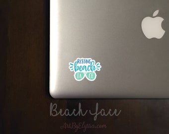 Resting Beach Face Sticker