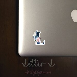 Floral Letter L Sticker