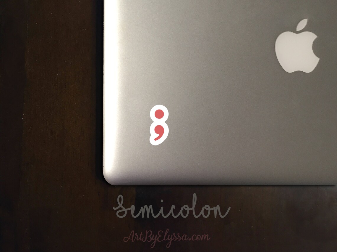 Semicolon Sticker - Etsy