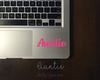 Auntie Weatherproof Vinyl Decal, Car Decal, Tumbler Decal, Water Bottle Decal, Laptop Decal, Window Sticker, Custom Decal