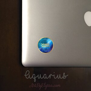 Aquarius Horoscope Zodiac Sign Sticker
