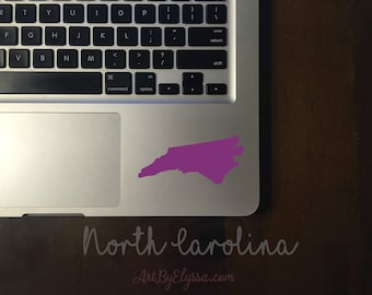 North Carolina State Weatherproof Vinyl Decal for Laptops, Water Bottles, Cars, Gifts, etc!