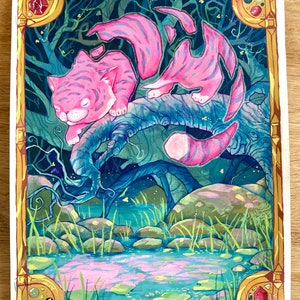 Grinsekatzen Illustration Print: Alice im Wunderland (11x14)
