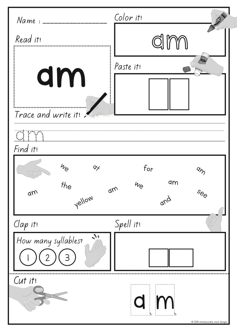 dolch fry combined sight word worksheets primer edition