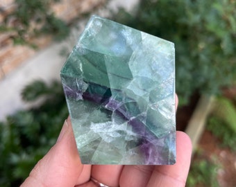 Fluorite Free Form, Display, Fully Polished // Increases Concentration, Helps In Decision Making // #1