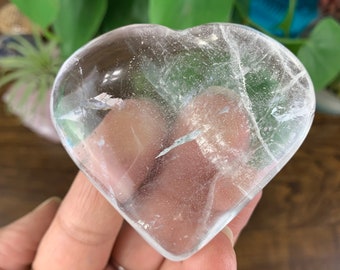 Clear Quartz Crystal Heart: Polished Healing Stone