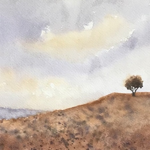 Original Watercolor Landscape Painting 6x9