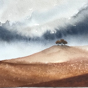 Original Watercolor Landscape Painting 6x9