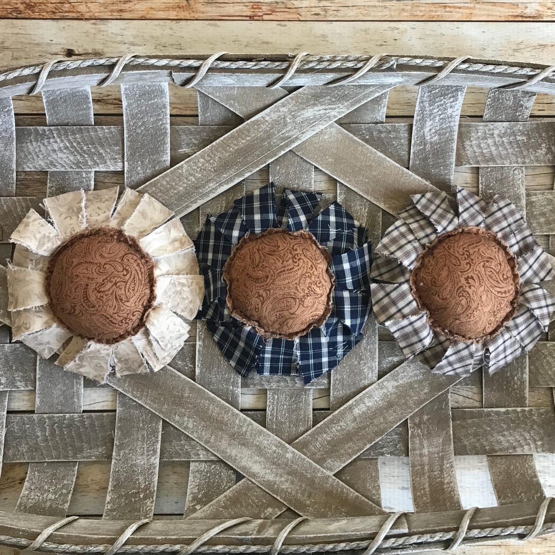 Sunflower Bowl Fillers, Primitive Bowl Fillers Set, Ornies - Etsy
