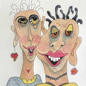 Original Abstract Face Painting 9x10