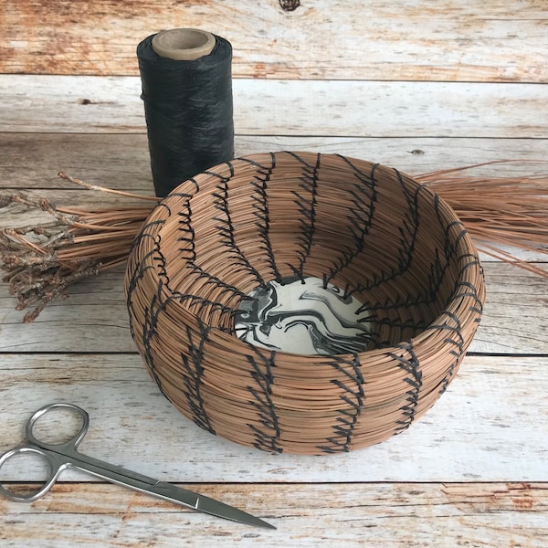 Pine Needle Basket Etsy