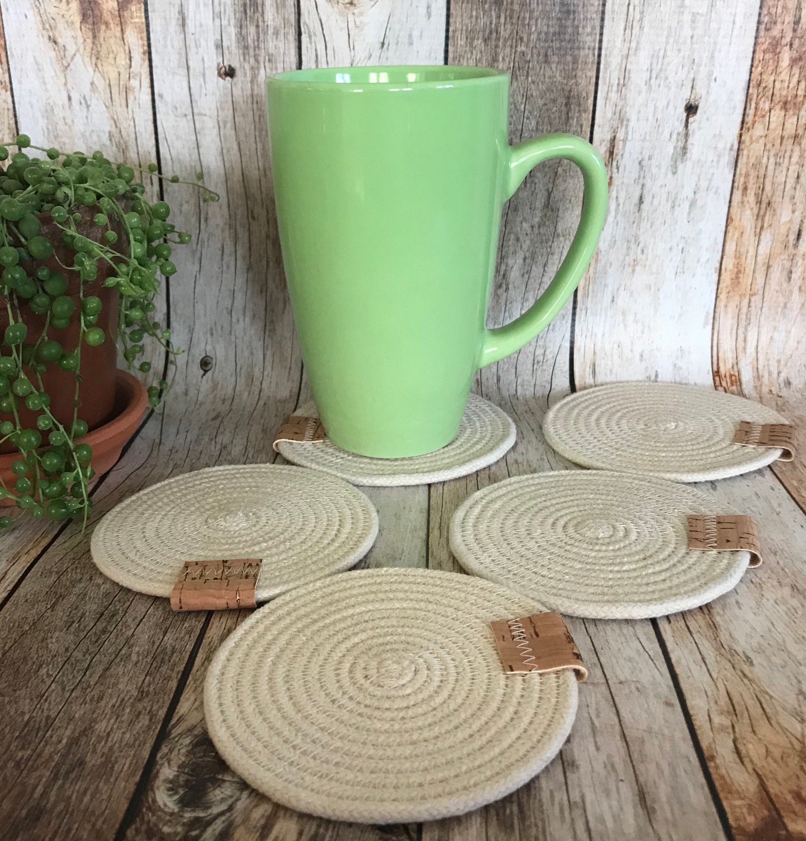 Rope Coasters Coasters Coiled Rope Coasters FREE US Shipping Etsy