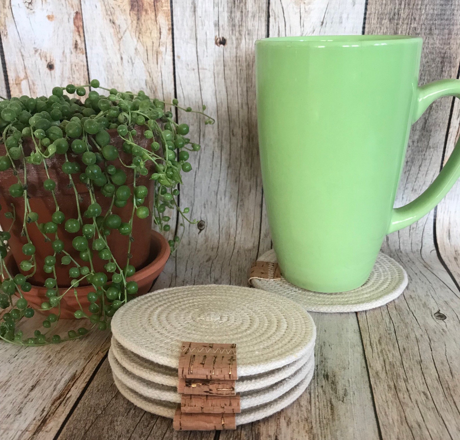 Rope Coasters Coasters Coiled Rope Coasters FREE US Shipping Etsy